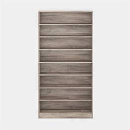 Hivvago - 8-Shelf Shoe Rack Storage Cabinet in Grey Wood Finish - Holds Up To 45 Pairs - Gray