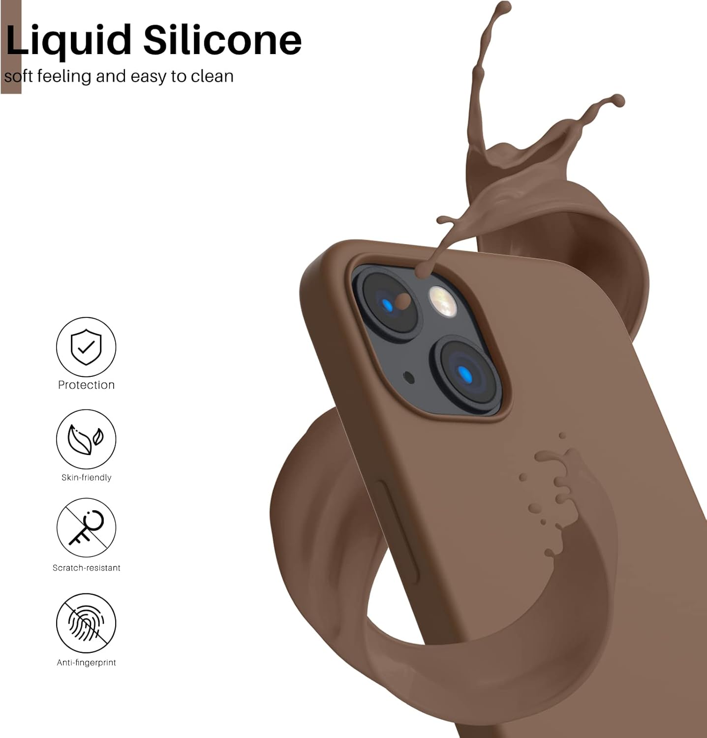 Liquid Silicone, soft feeling and easy to clean, Protection, Skin-friendly, Scratch-resistant, Anti-fingerprint