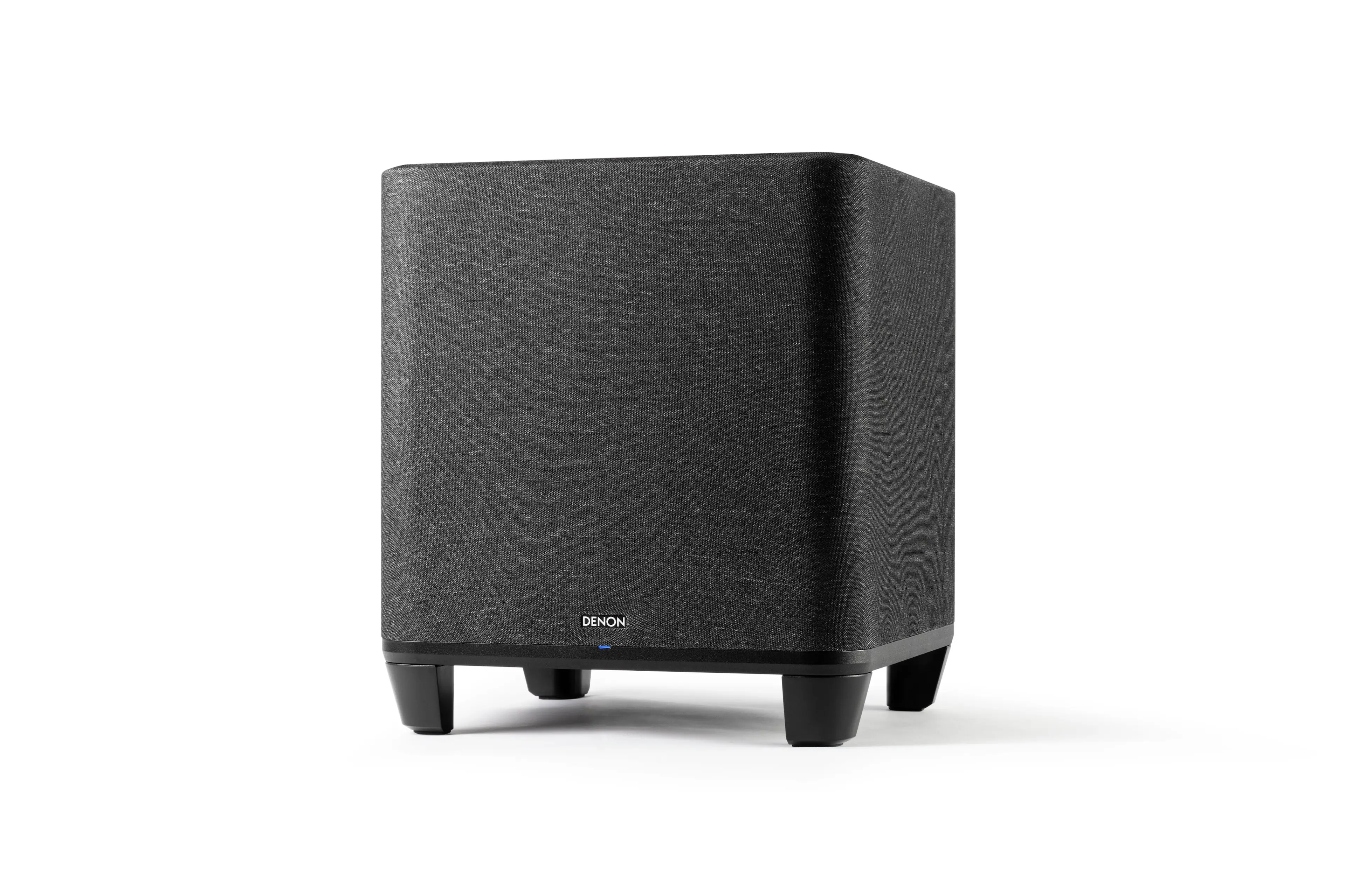 Front. Denon - Home Wireless Subwoofer with Built-in HEOS - Black.