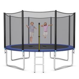 Gymax - 14 FT Outdoor Trampoline Bounce Combo W/Safety Closure Net Ladder - Black