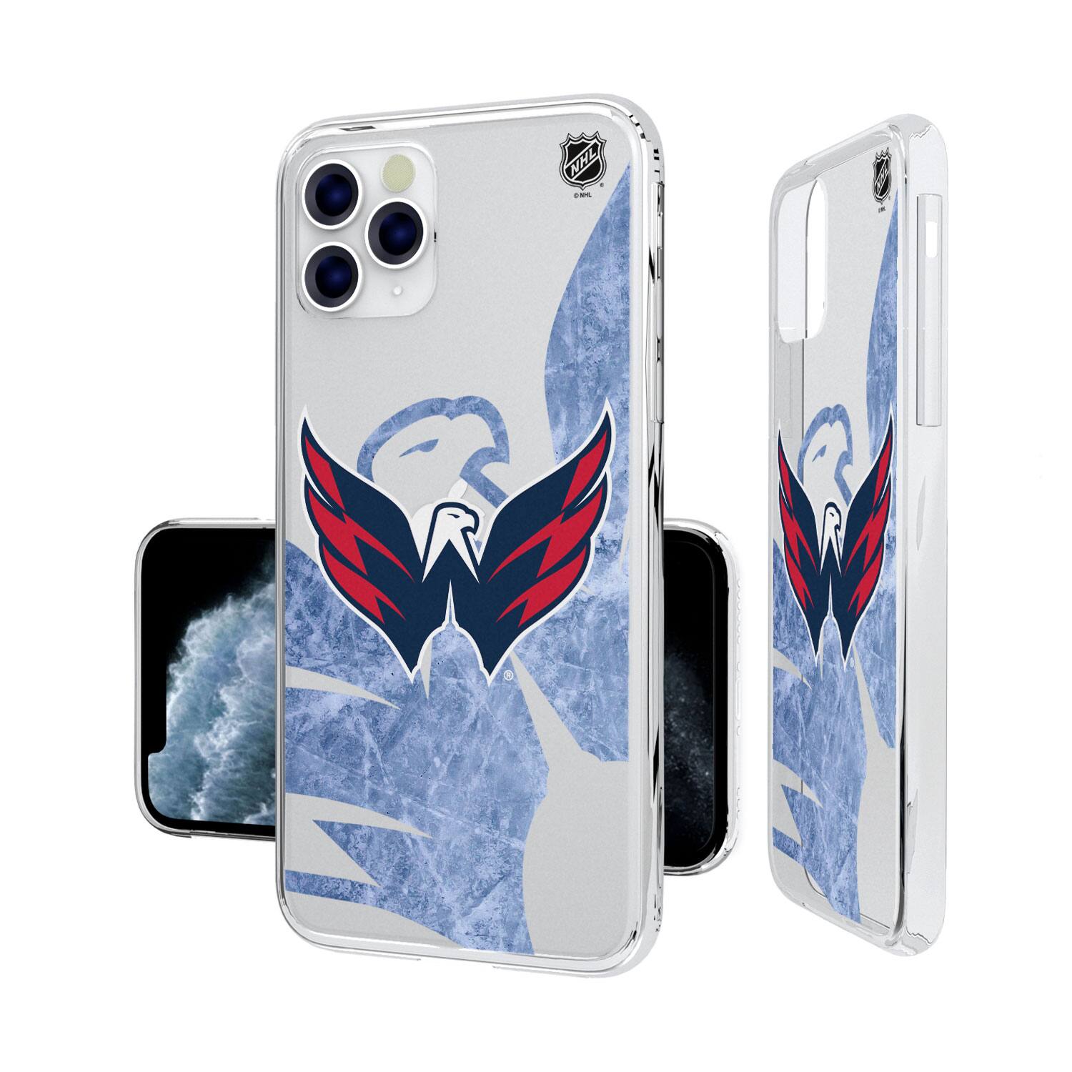 Alt View 3. Keyscaper - Washington Capitals iPhone Clear Ice Case - 14 Plus - Multicolor.