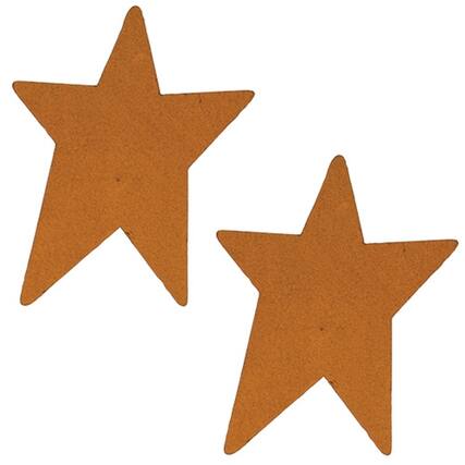Front. BreeBe - 2/Pkg Rusty Tin Stars 3" - Brown.