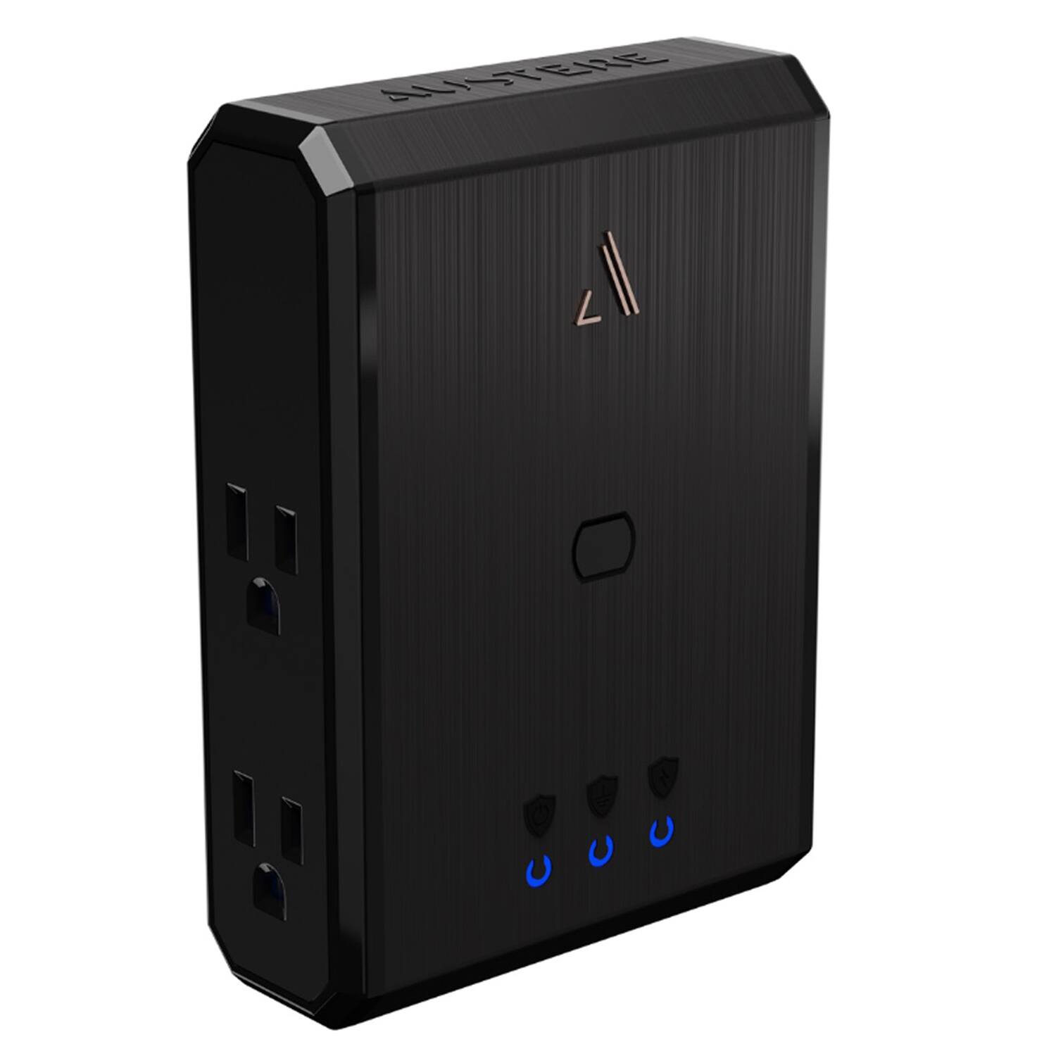 Front. Austere - 4-AC Outlet 2,500-Joules III Series Power Surge Protector Wall Tap 3S-PS4-US2 - Black.