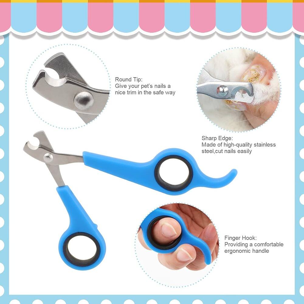 Round Tip: Give your pet's nails a nice trim in the safe way

Sharp Edge: Made of high-quality stainless steel, cut nails easily

Finger Hook: Providing a comfortable ergonomic handle