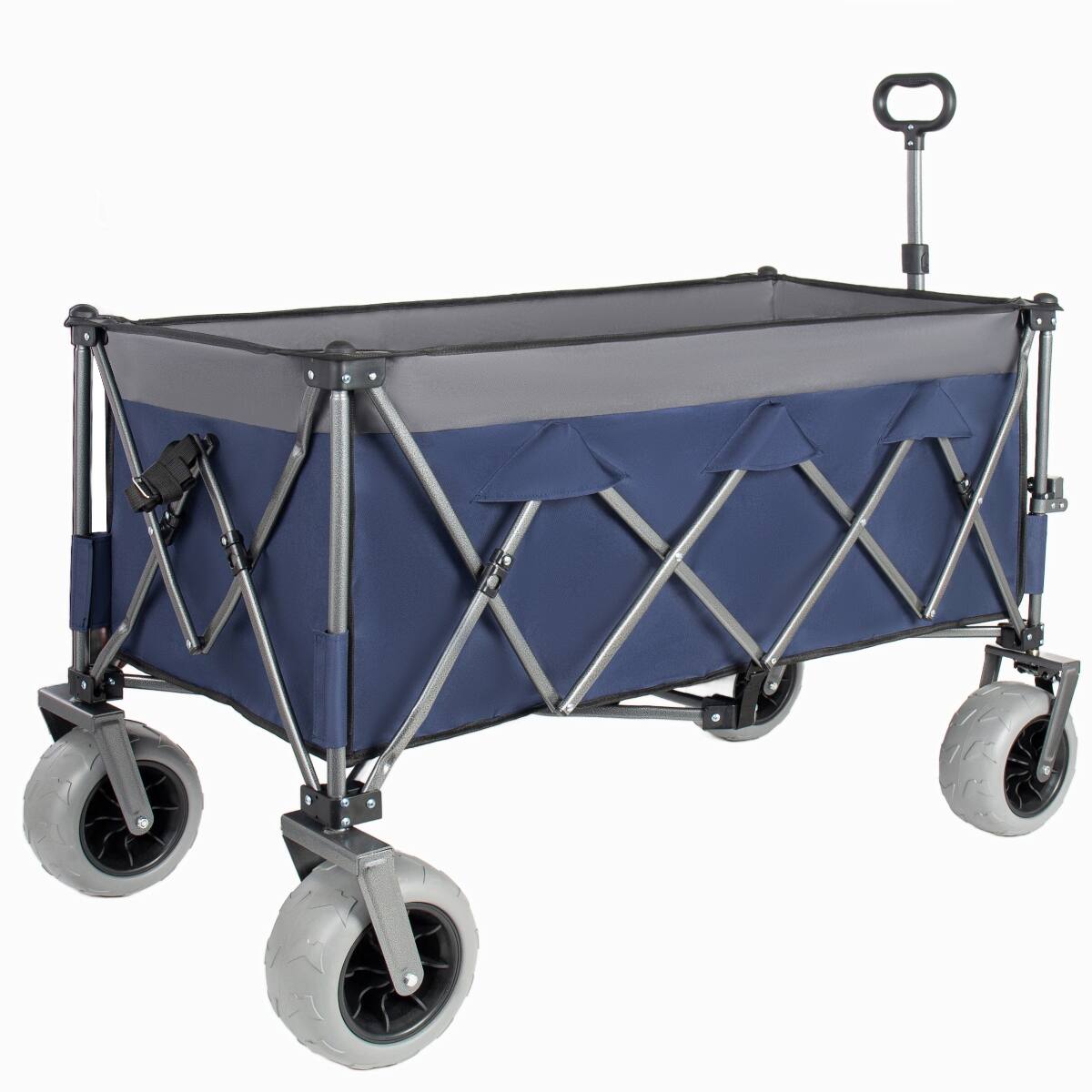 Alt View 4. Loheer - Loheer Extra Large Foldable Utility Wagon, 560 lb Heavy Duty Steel Frame for Beach, Garden and Camping.