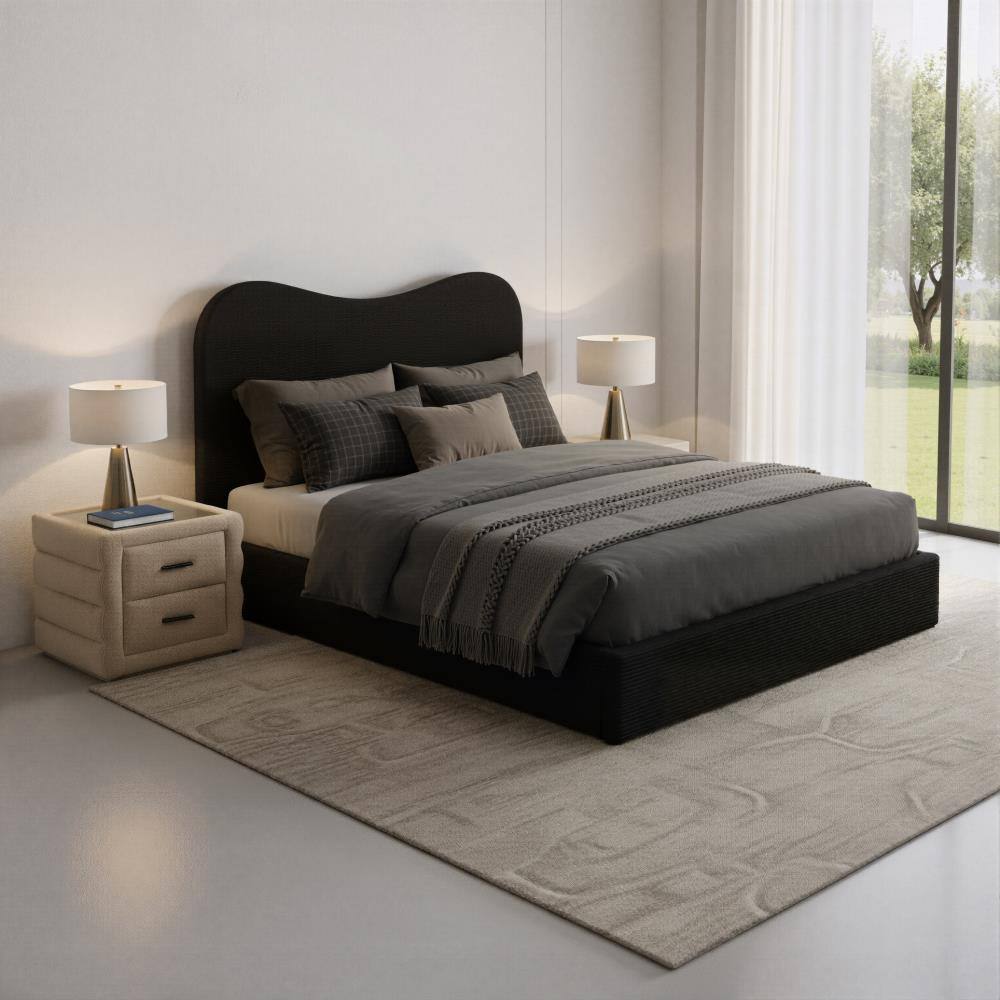 Angle. Hivvago - Soffice Nightstand Beige - Beige.