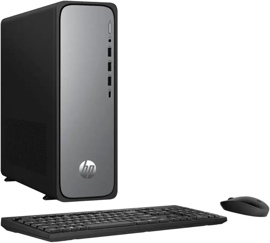Alt View 7. HP - OmniDesk Slim Desktop - Intel Core i3 - 8GB DDR5 Memory - 256GB SSD - Meteor Silver.
