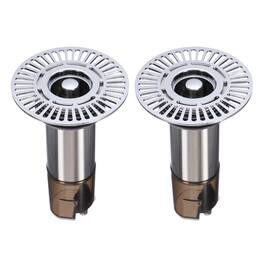 Unique Bargains - 2pcs Extended Anti Odor Shower Floor Drain, 4.3" H Drain Backflow Preventer w/ Hair Catcher for Bathroom Laundry Kitchen - Gray