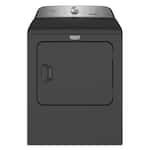 Maytag - 7.0 Cu. Ft. Electric Dryer with Steam and Pet Pro System - Volcano Black