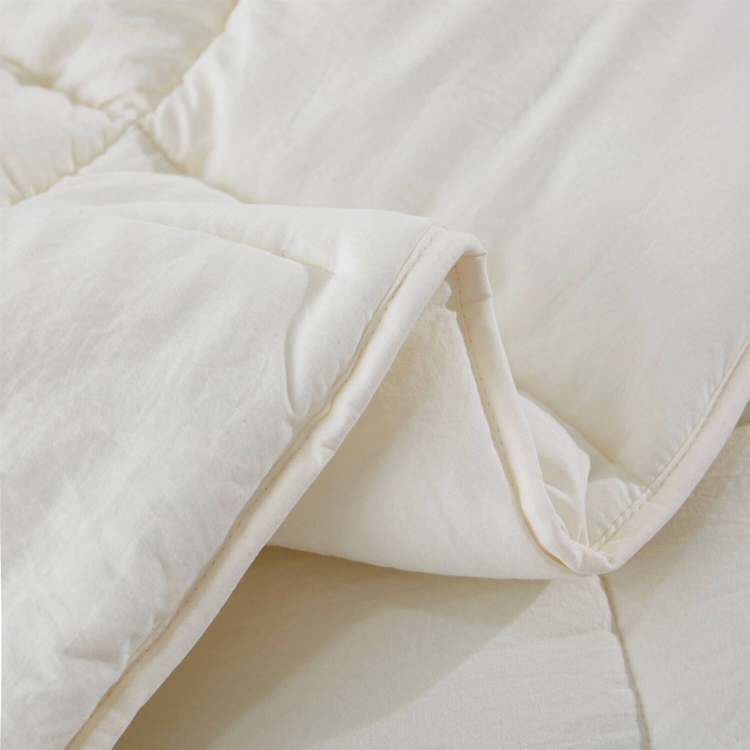 Left. Hivvago - King Size Off White 3 Piece Microfiber Reversible Comforter Set - Off White.
