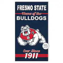 Jardine - Fresno State Bulldogs 11'' x 20'' Home Of The Sign - Navy