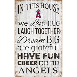 Fan Creations - Los Angeles Angels 11'' x 19'' Team In This House Sign - Multicolor