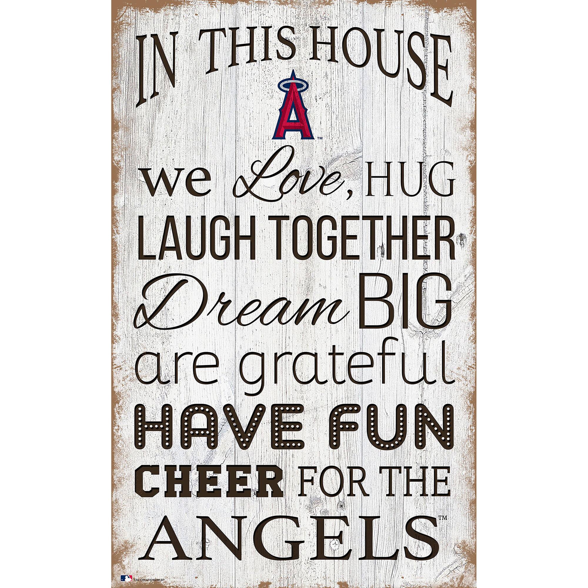 Los Angeles Angels 11'' x 19'' Team In This House Sign