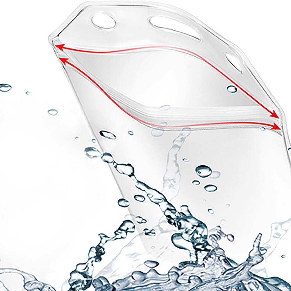 Left. GreatShield - 2x Cruise Essentials Cruise ID Badge Holders Retractable Lanyards & Water Resistant, Cruise lanyards, Black Blue - Clear.