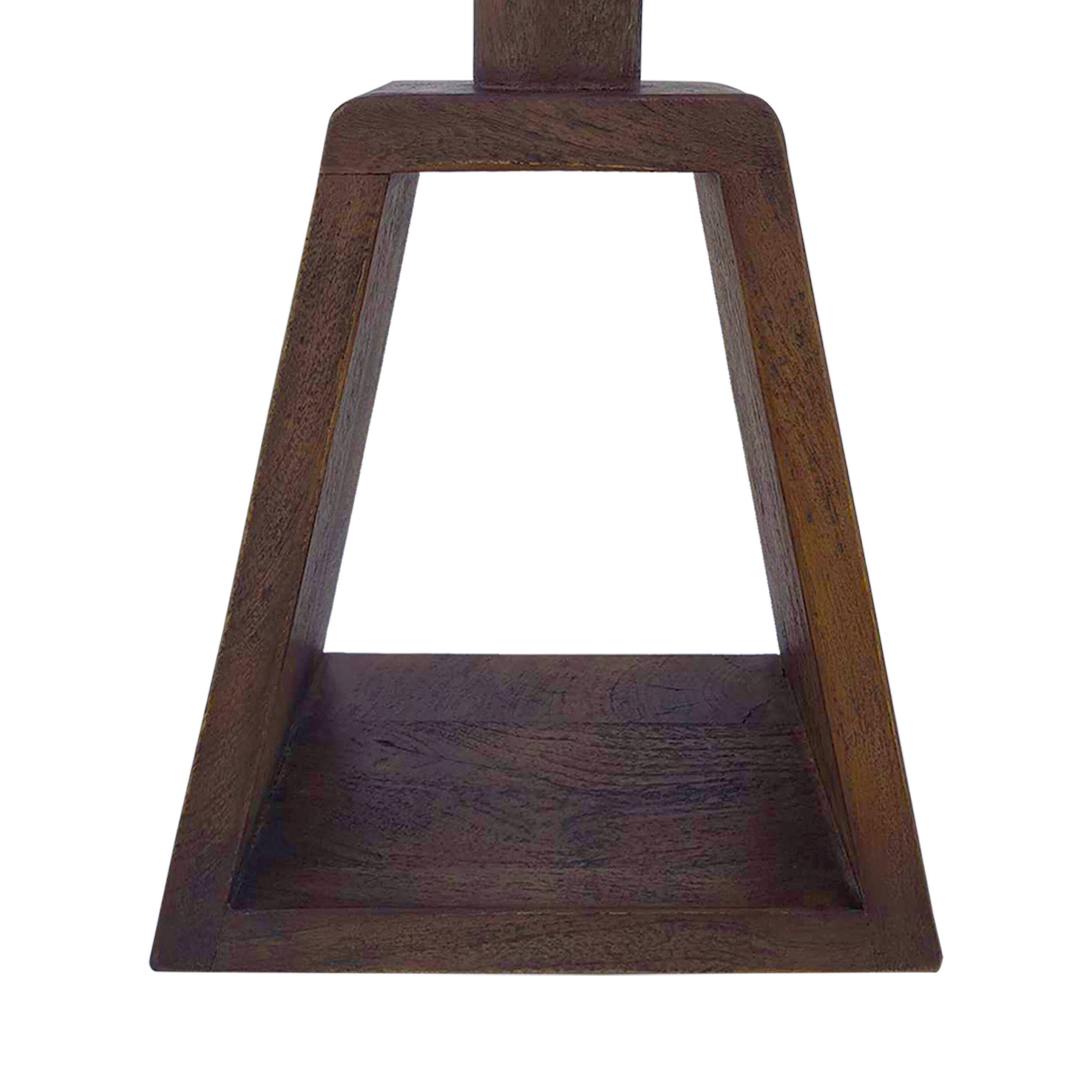 Alt View 3. Manhattan Lane - Port Blair Side End Table, Round White Genuine Marble Top with Handcrafted Mango Wood - Brown, White.