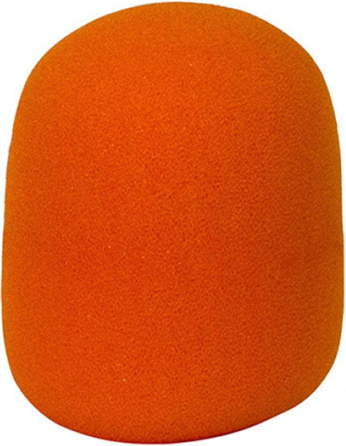 Alt View 2. On Stage Stands - On-Stage Foam Windscreen (Orange) (ASWS58-O) - Orange.