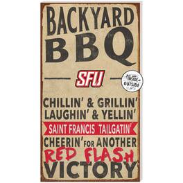 Jardine - Saint Francis Red Flash 11'' x 20'' Indoor/Outdoor BBQ Sign - Brown