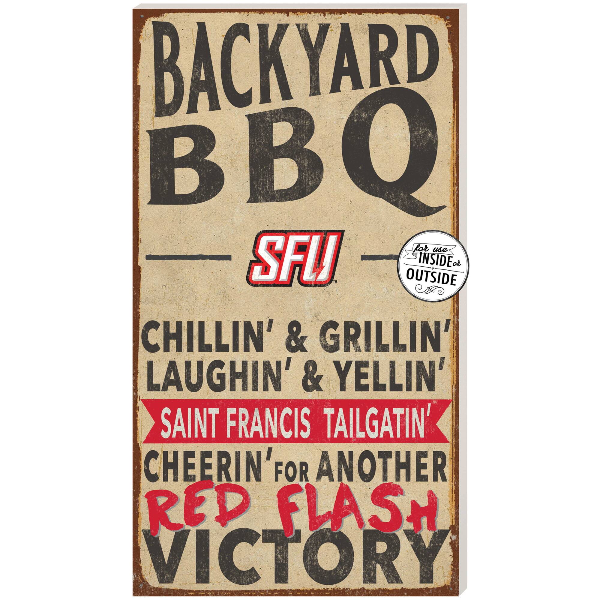 Saint Francis Red Flash 11'' x 20'' Indoor/Outdoor BBQ Sign