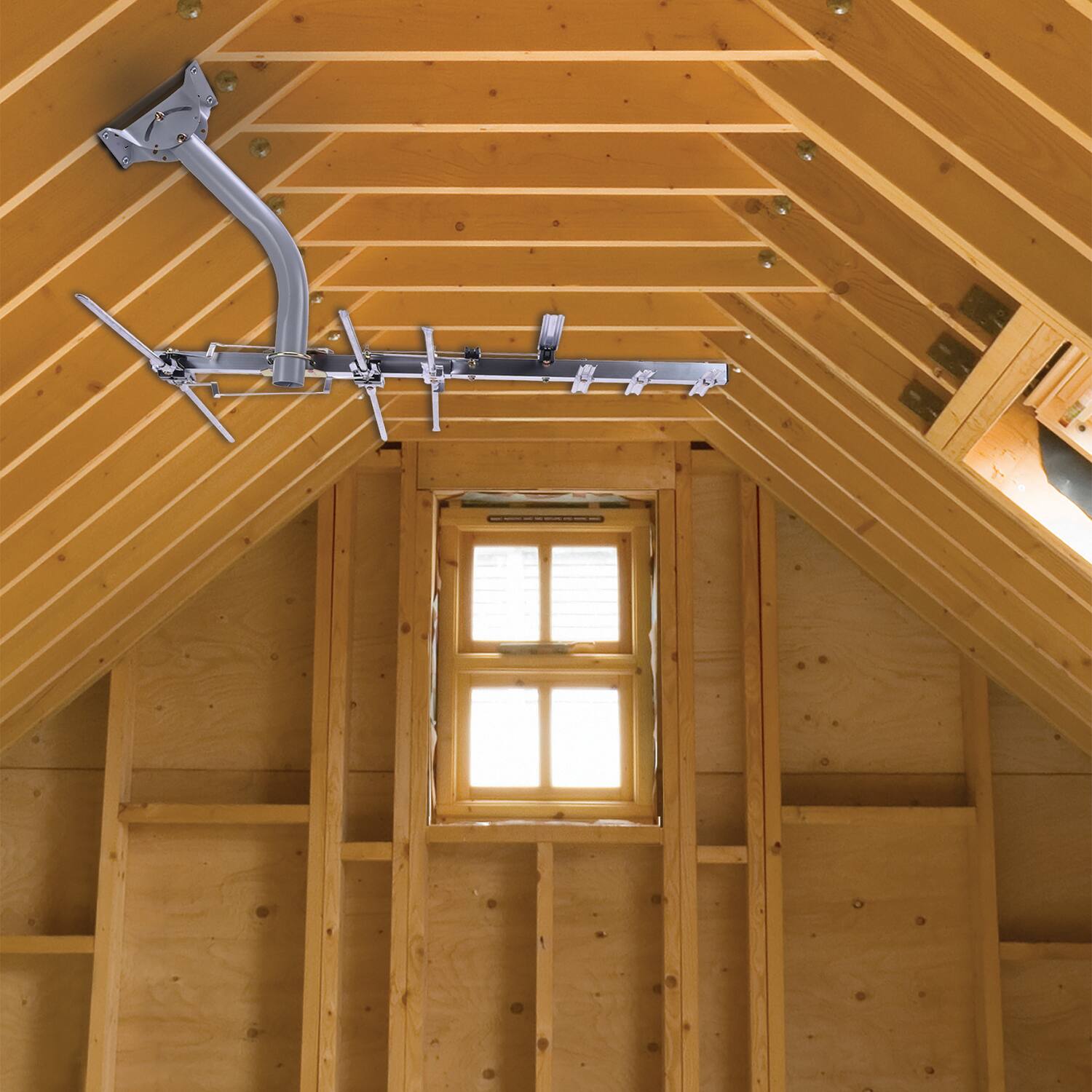 Angle. RCA - Rca Ant754e Compact Outdoor Antenna, 75-mile Range - Gray.