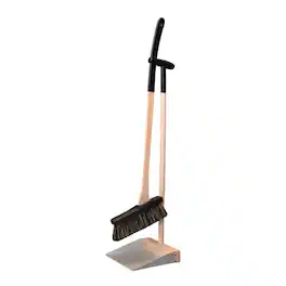 Kings County Tools - Standing Broom and Dustpan Combo Set with 28-Inch Beechwood Handles