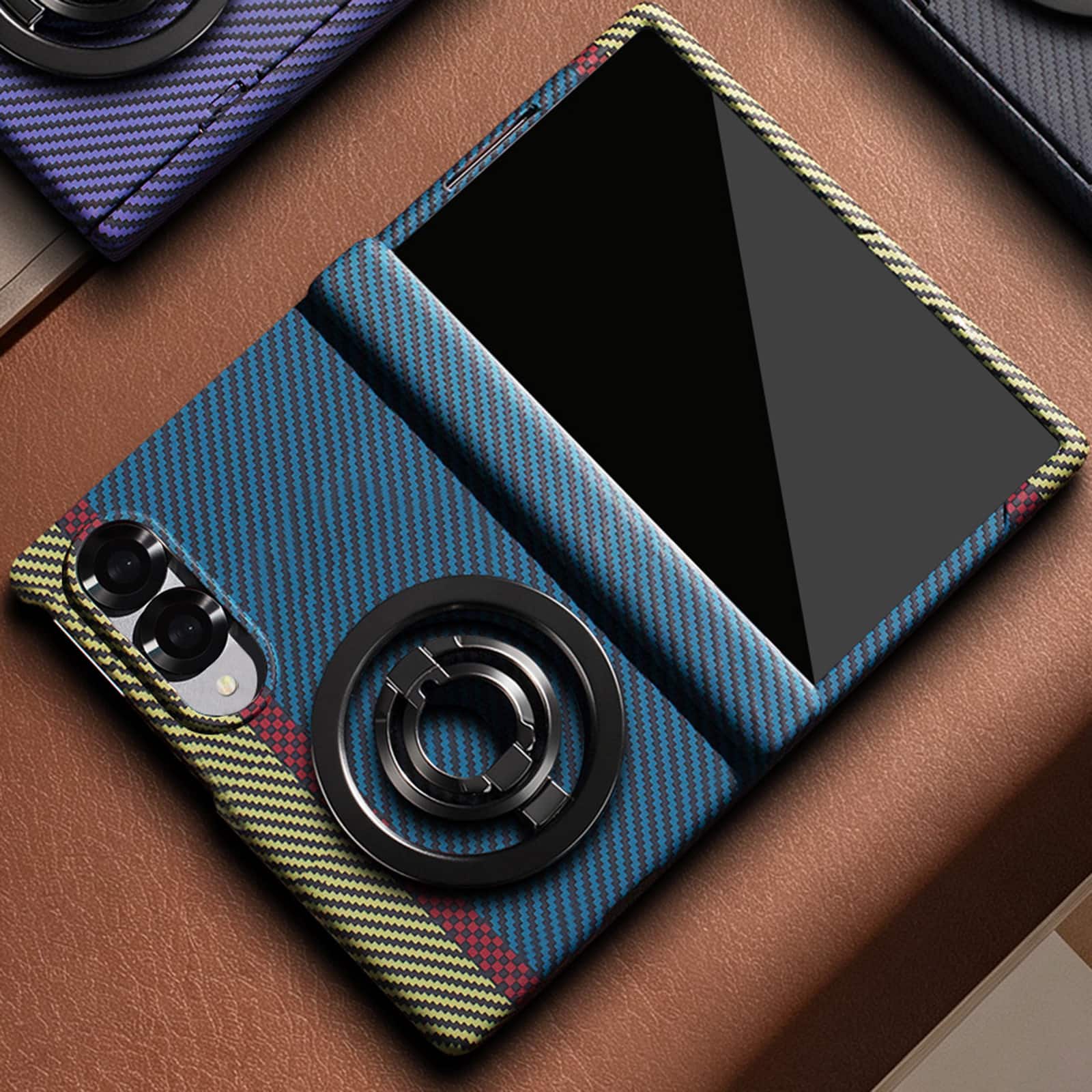 Dteck - Strong Magnetic Case for Samsung Galaxy Z Fold 8 with Removable Ring Stand, Full Hinge Protection with Screen Cover - Blue price history on PriceWatchPro