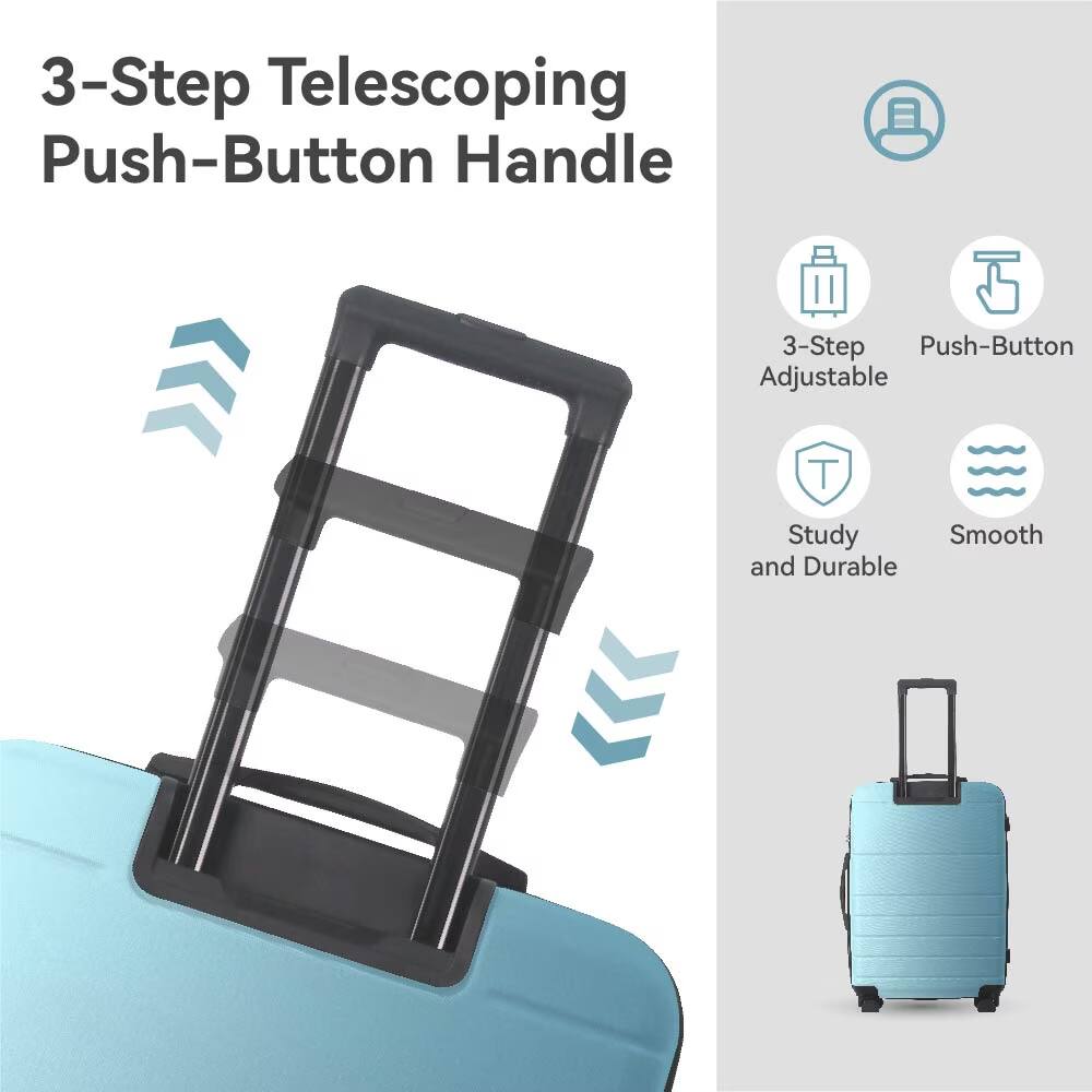 3-Step Telescoping Push-Button Handle

- 3-Step Adjustable
- Push-Button
- Study and Durable
- Smooth