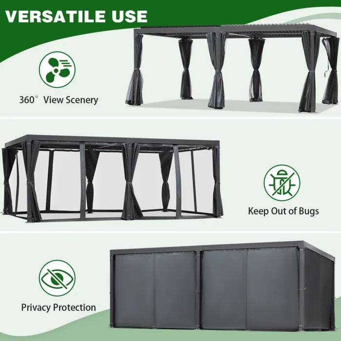 VERSATILE USE
360° View Scenery
Keep Out of Bugs
Privacy Protection