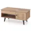 Back. Costway - Lift Top Coffee Table with Storage Hidden Compartment Cabinet & Open Shelf Natural - Natural.
