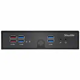 Shuttle - XPC slim Barebone System - Slim PC - 1 x Processor Support - 1 Celeron 12th Gen 7305 1.10 GHz Penta-core (5 - Black