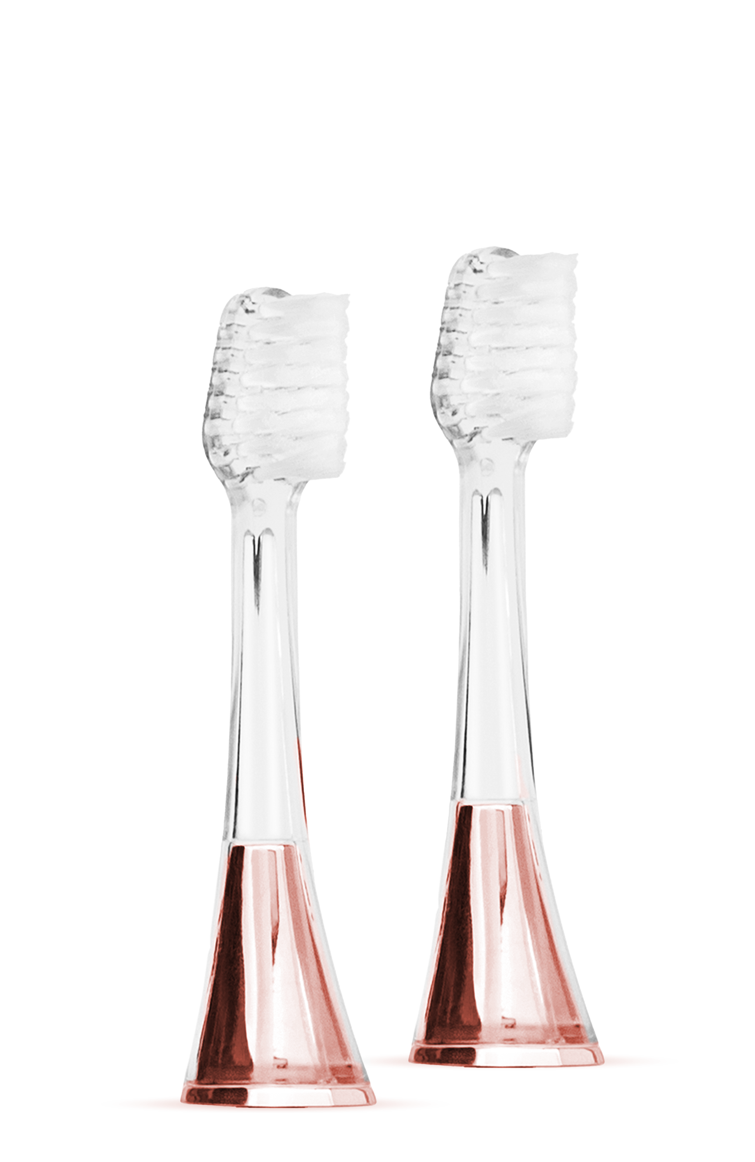 Alt View 2. SuperSmile - Zina45 Sonic Pulse Toothbrush Replacement Heads (2 pack) - Rose Gold.