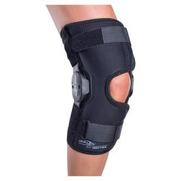DonJoy - Deluxe Medium Size Breathable Drytex Hinged Knee Wrap - Black