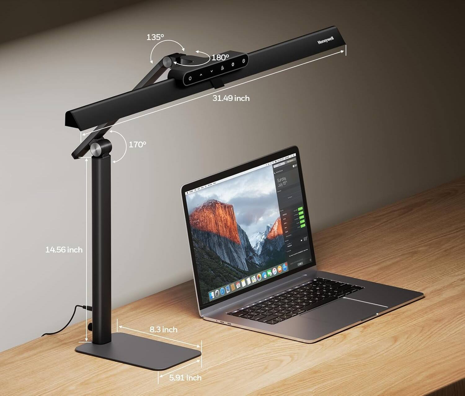 135° 180° 5 Honeywell 31.49 inch 170° 14.56 inch 8.3 inch 5.91 inch