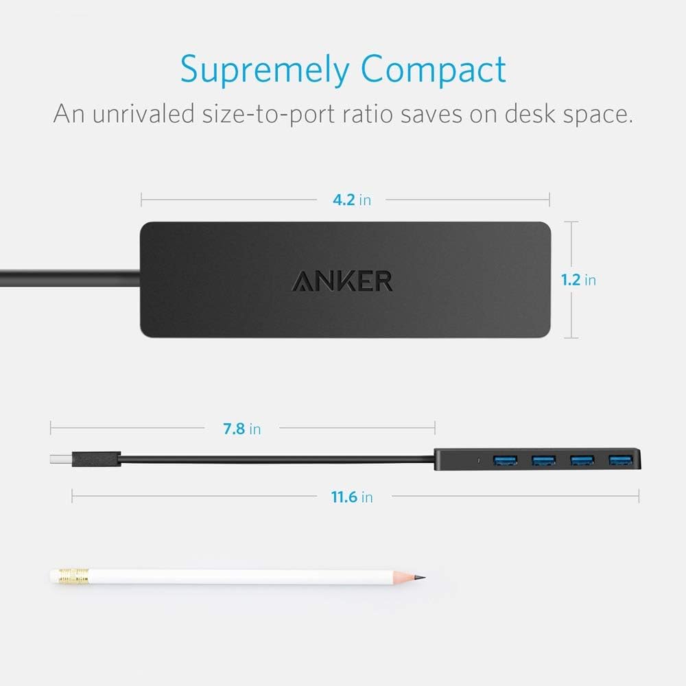 Supremely Compact
An unrivaled size-to-port ratio saves on desk space.
4.2 in
1.2 in
7.8 in
11.6 in