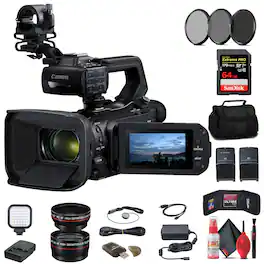 Canon - XA75 UHD 4K30 Camcorder with Dual-Pixel Autofocus + 64GB Memory Card + More