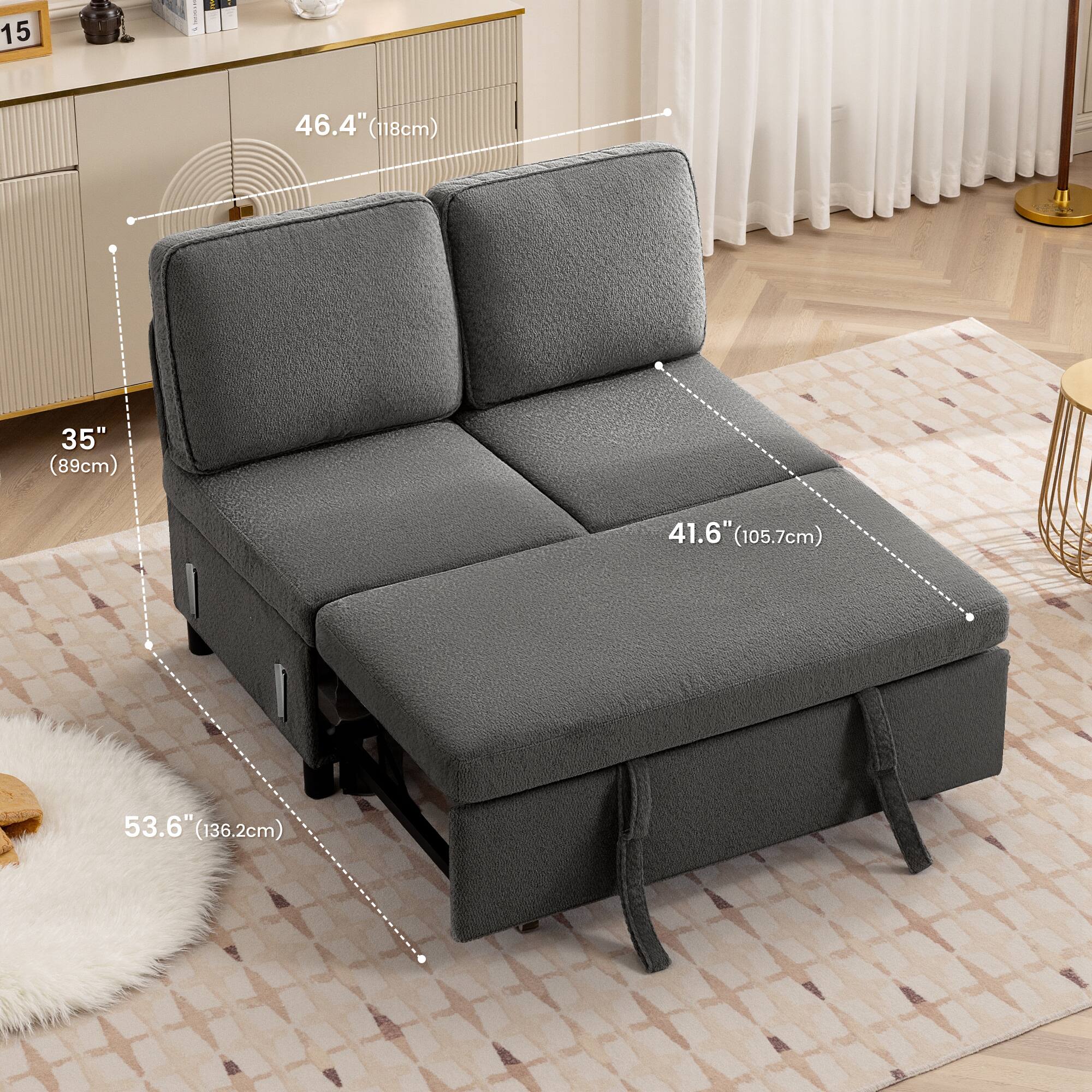 15  
46.4" (118cm)  
35" (89cm)  
41.6" (105.7cm)  
53.6" (136.2cm)