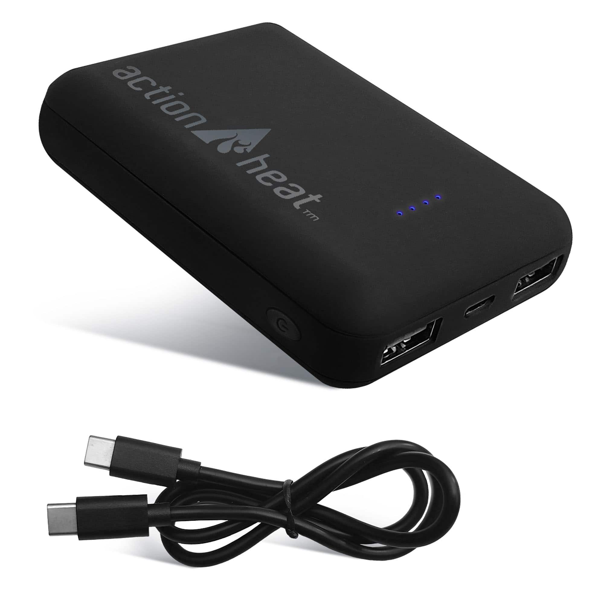 ActionHeat - Black 10000mAh Quick Charge Power Bank Kit - Black