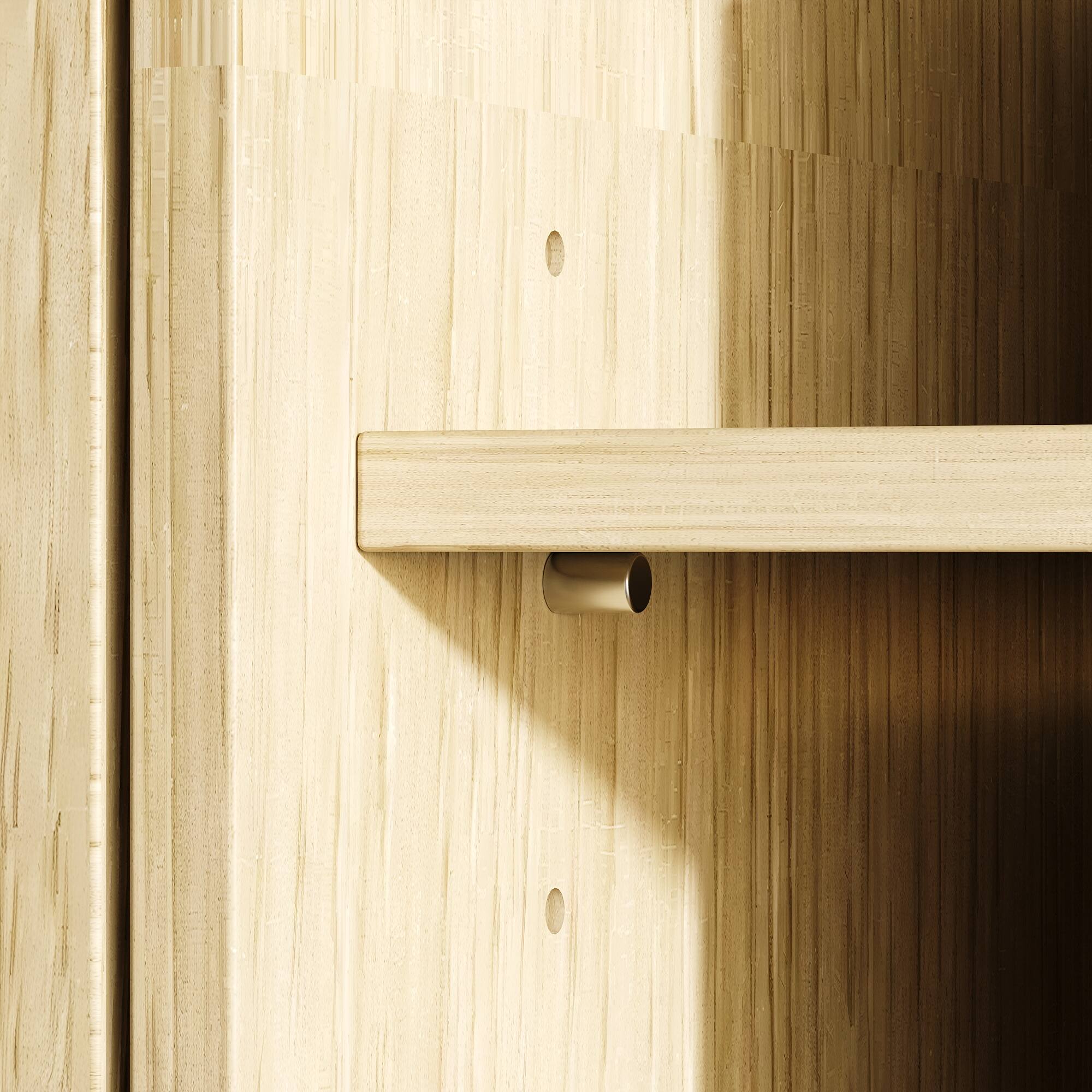 Alt View 10. Famapy - Modern C-Shaped Upto 65" TV Stand with Storage Cabinets and Display Shelves, Unique Media Console for Living Room - Wooden.