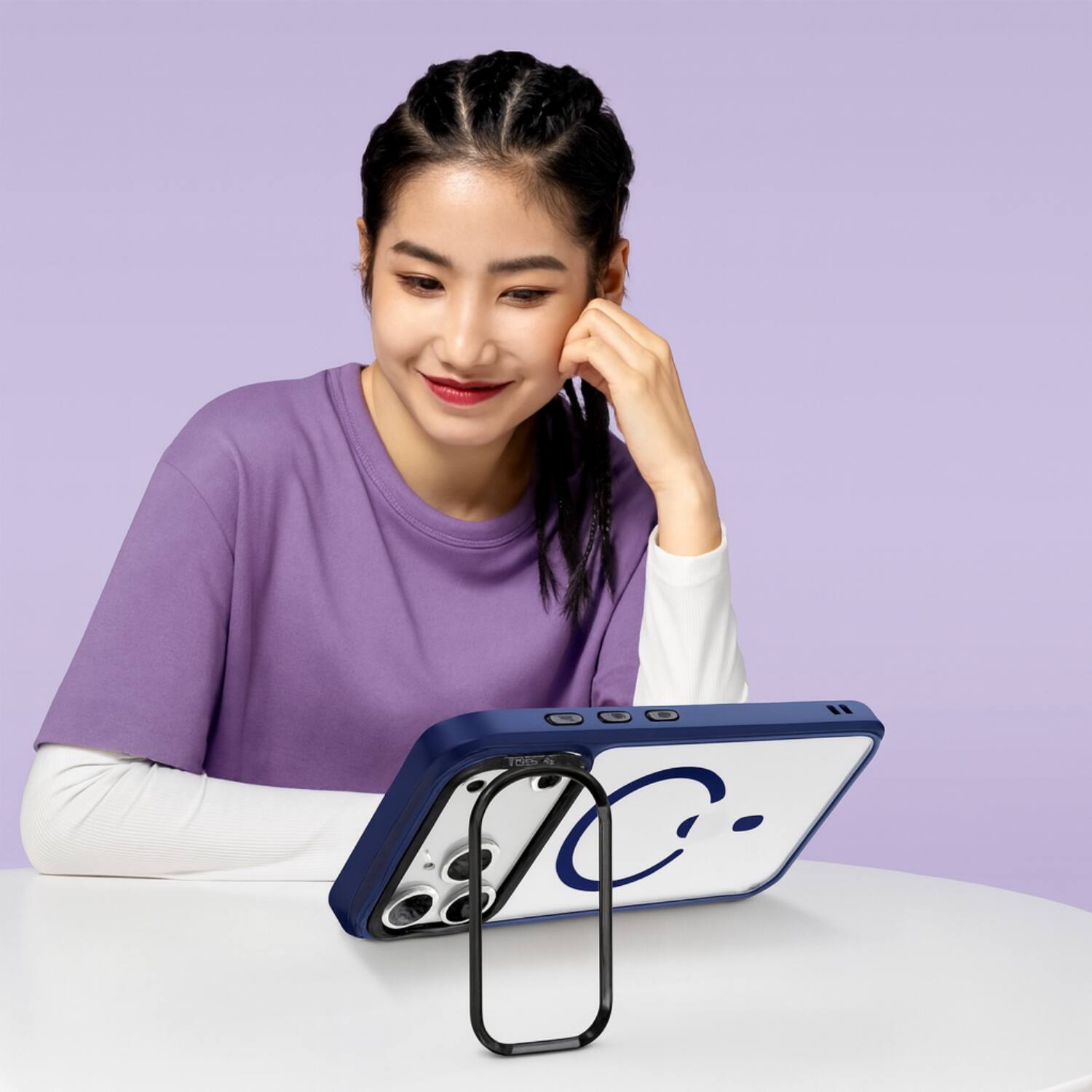 Alt View 2. SaharaCase - Apple iPhone 17 Pro Max Kickstand Case | Compatible with Magsafe  | Pro Shield Design | Raider Series - Night Sky Blue.