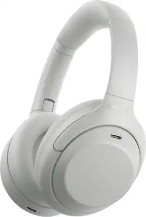 Front. Sony - WH-1000XM4C Wireless Noise Cancelling Headphones (M4 2nd Gen) - Platinum Silver.