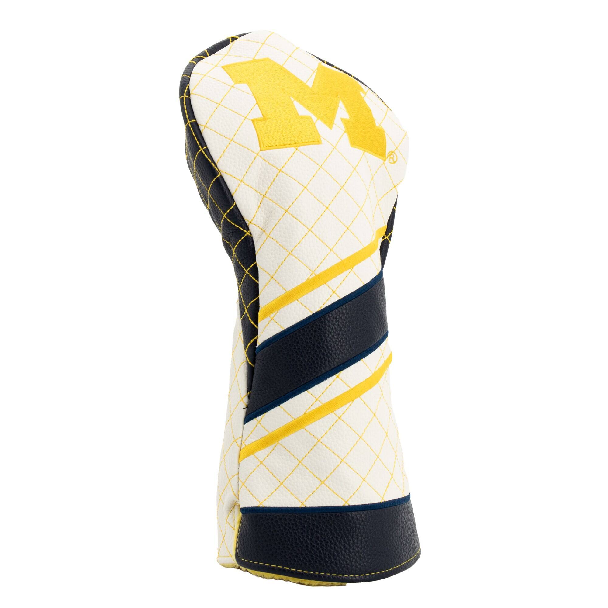 Alt View 2. Team Golf - Michigan Wolverines Striped Quilted Driver Headcover - Multicolor.