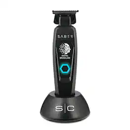 StyleCraft - Saber Professional Full Metal Body Digital Brushless Motor Cordless Hair Trimmer - Black