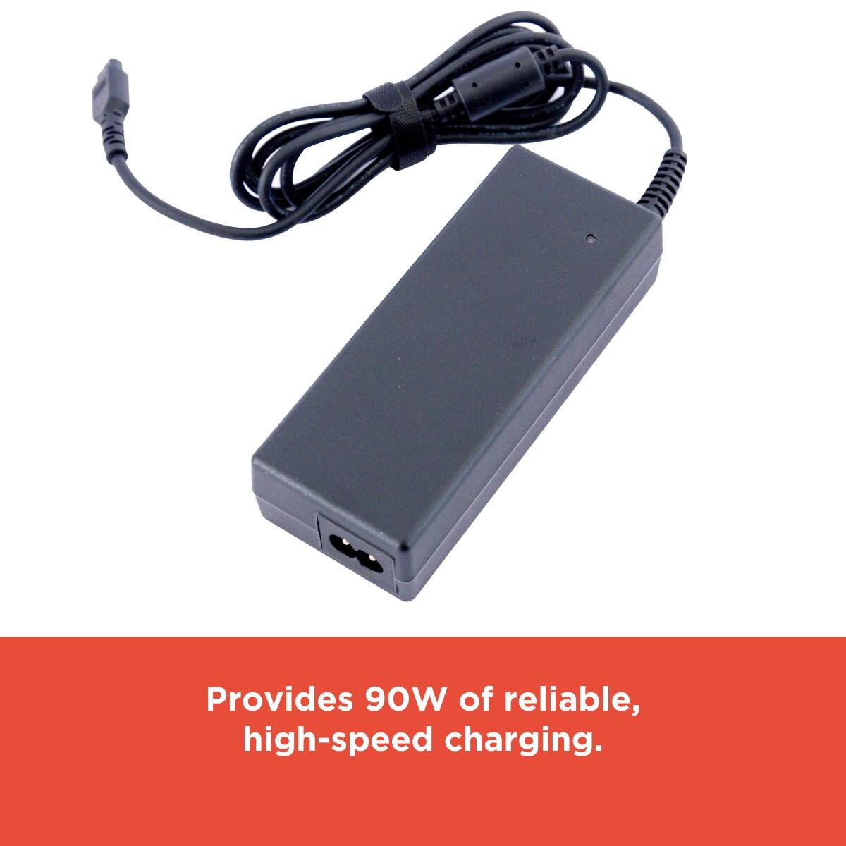 Provides 90W of reliable, high-speed charging.