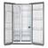 Alt View 6. Forno Appliances - 40 in. Wide Salerno 20 Cu. Ft. Side-by-Side Built-In Refrigerator with Water and Ice Dispenser - Stainless Steel.