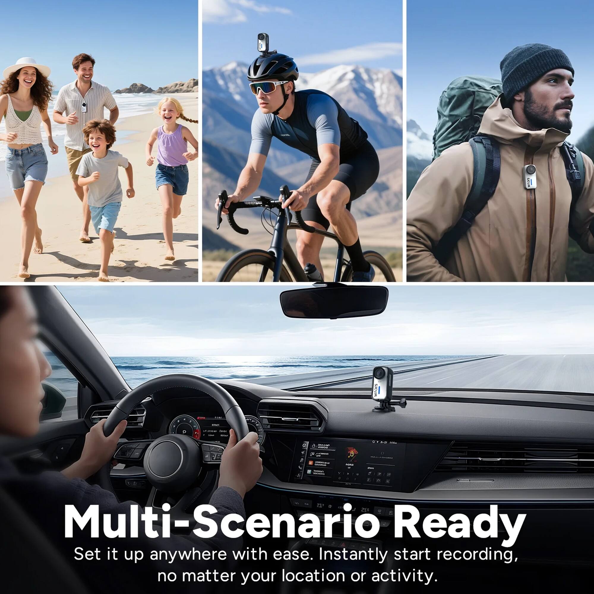 Multi-Scenario Ready

Set it up anywhere with ease. Instantly start recording, no matter your location or activity.