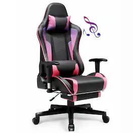 Egaming - Music Video Gaming Chair with Speaker Office Computer Chairs - Colorful