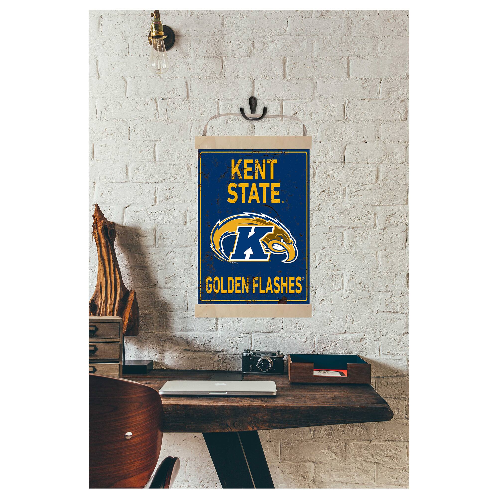 Jardine Kent State Golden Flashes Faux Rust Banner Sign Blue 4966532 ...