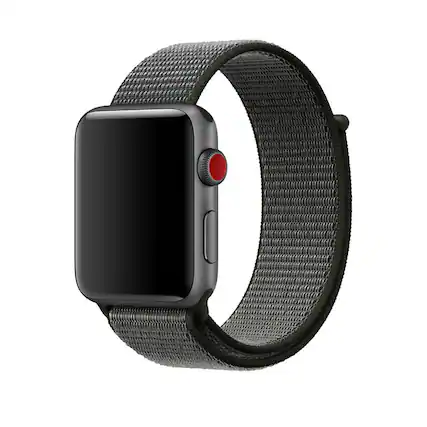 Front. StrapsCo - Everyday Comfort Nylon Watch Band For Apple Watch - 40mm/41mm/42mm - Olive Green & Grey.
