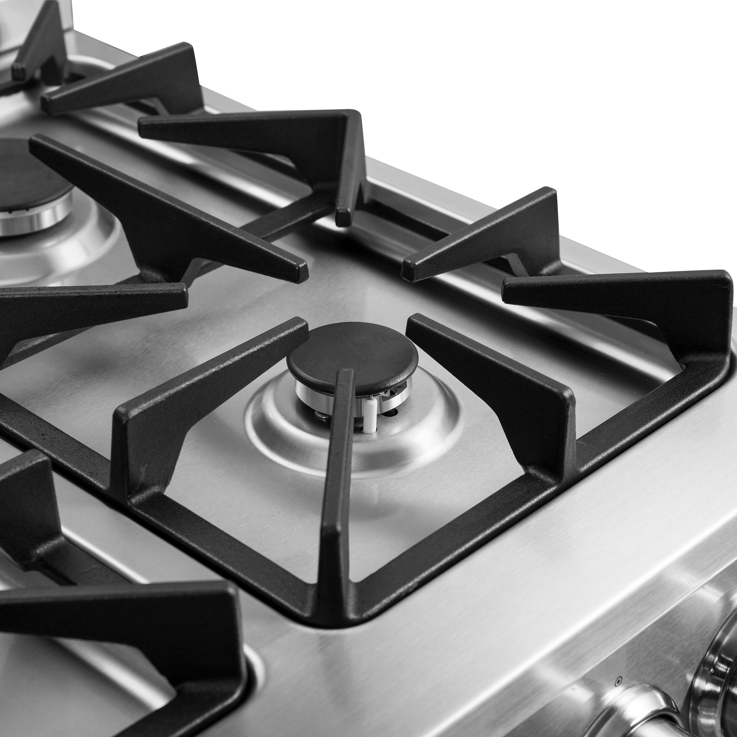 Alt View 12. Forno Appliances - Breno Alta Qualita 2.3 Cu. Ft. Freestanding Gas Range with Steam Clean Function and LP Conversion Kit - Silver.