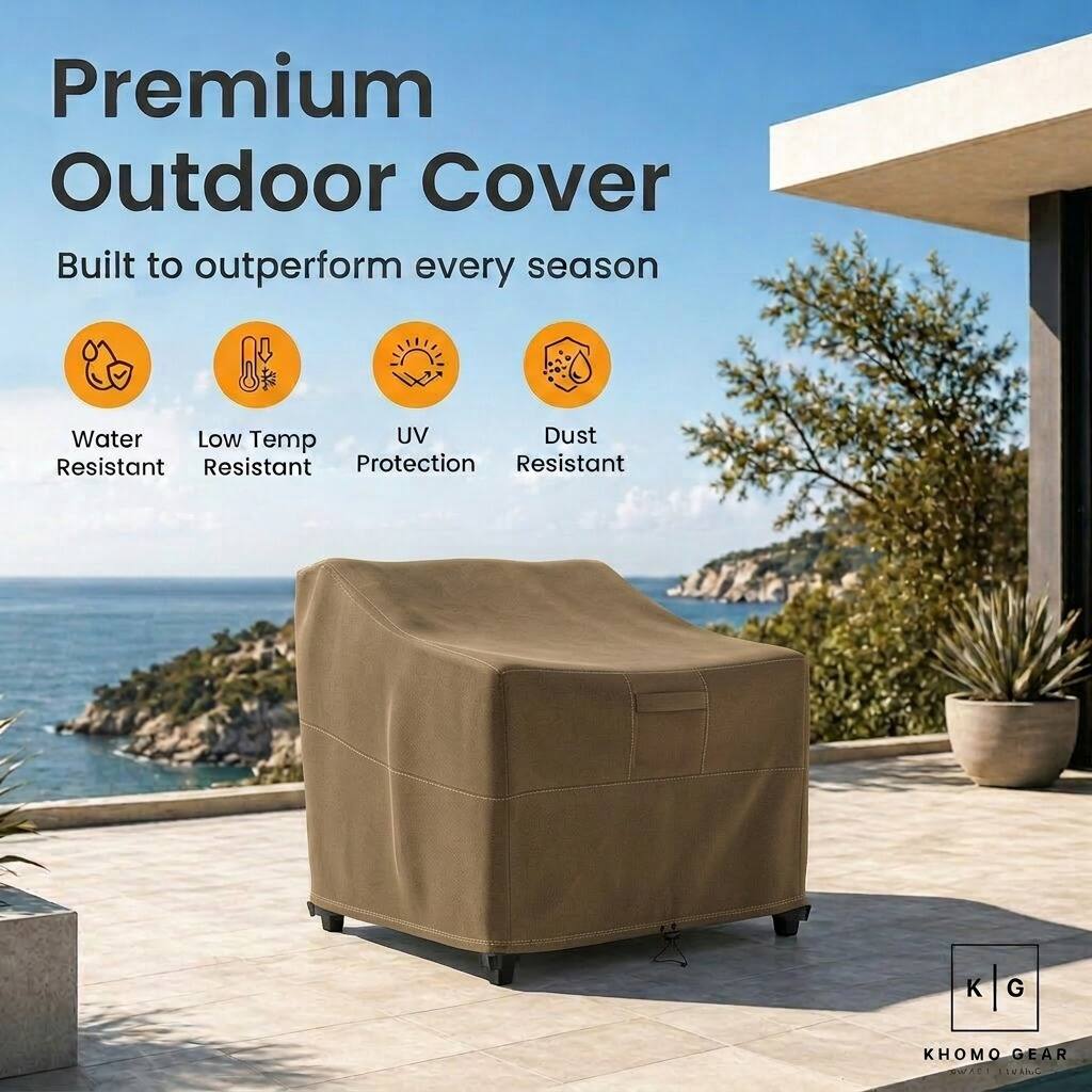 Premium Outdoor Cover  
Built to outperform every season  

- Water Resistant  
- Low Temp Resistant  
- UV Protection  
- Dust Resistant  

KHOMO GEAR  
K G