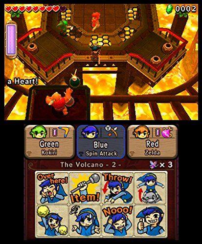 0002 a Heart! Y I Green Blue Red Kokiri Spin Attack Zelda The Volcano - 2 - x Over here! Throw! Item! Nooo! 3